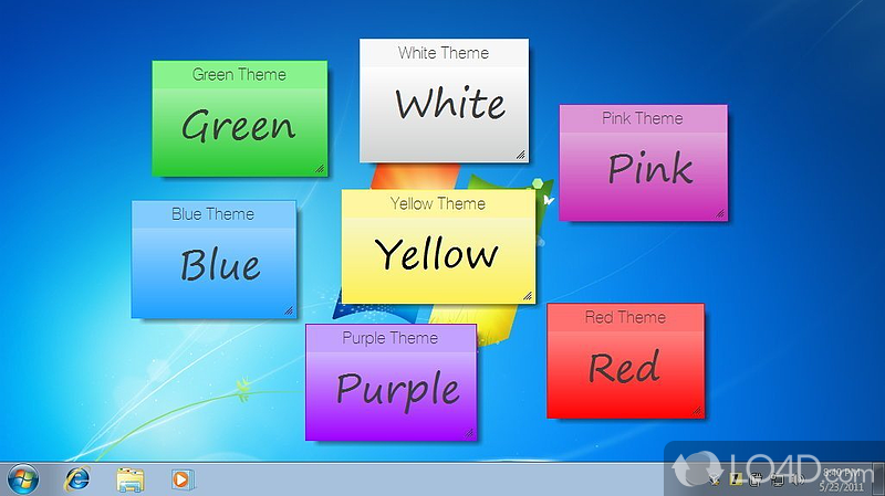 7 Sticky Notes: User interface - Screenshot of 7 Sticky Notes