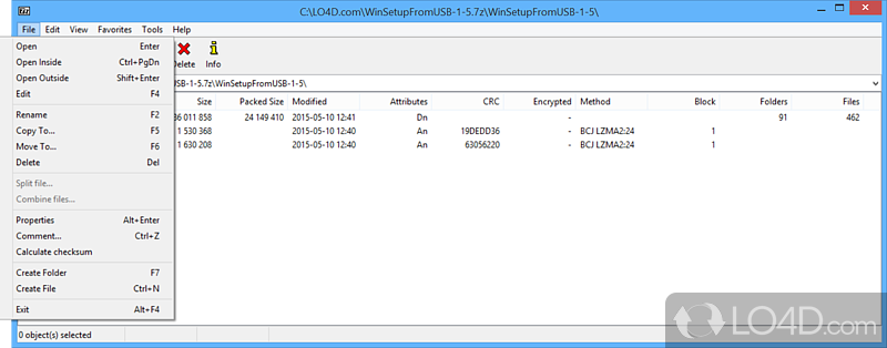 Choose file formats to associate with - Screenshot of 7-Zip Portable