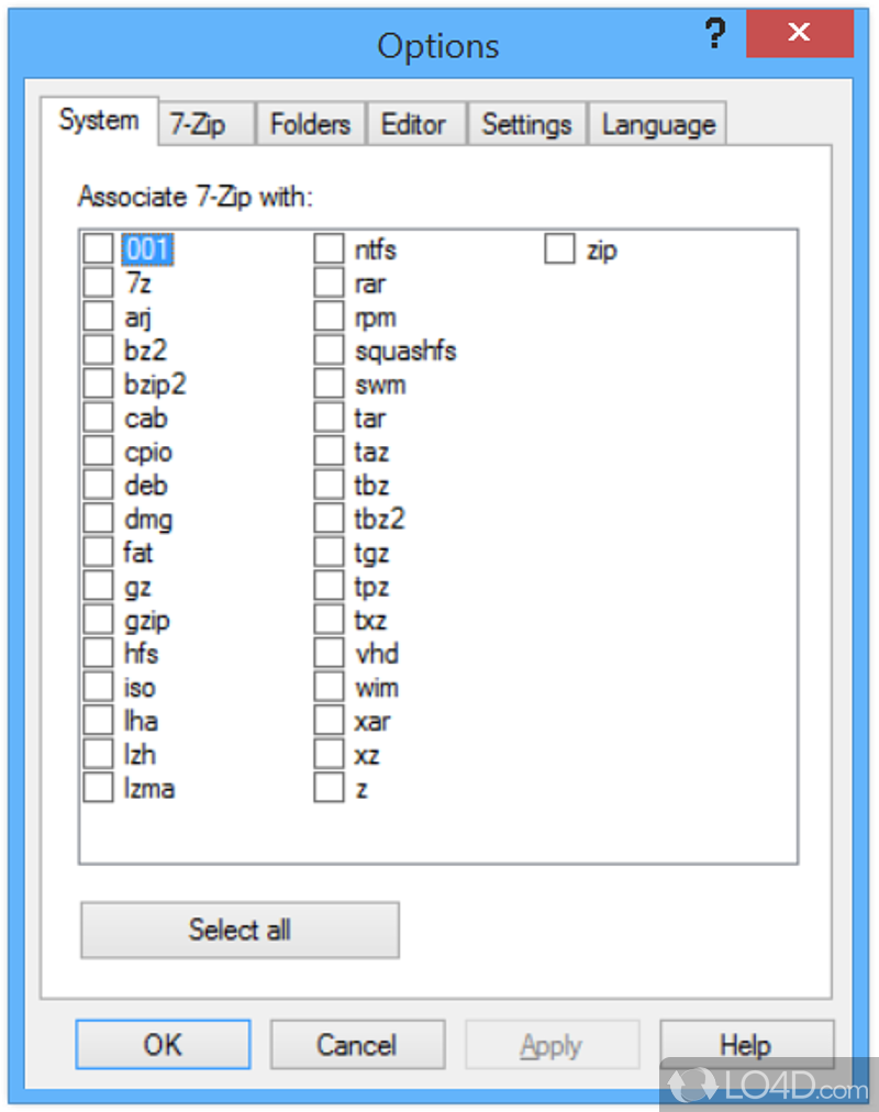 Calculate file checksum, append, update, add comments, and more - Screenshot of 7-Zip Portable