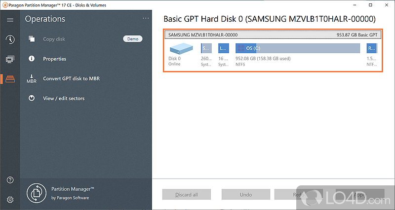 Paragon Partition Manager Free screenshot