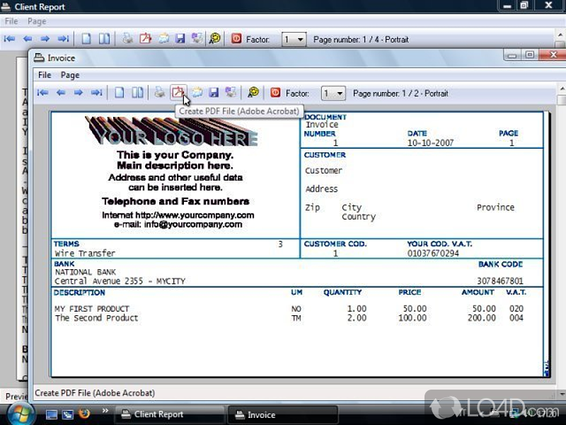 Preview your documents and make last minute adjustments - Screenshot of Printfil