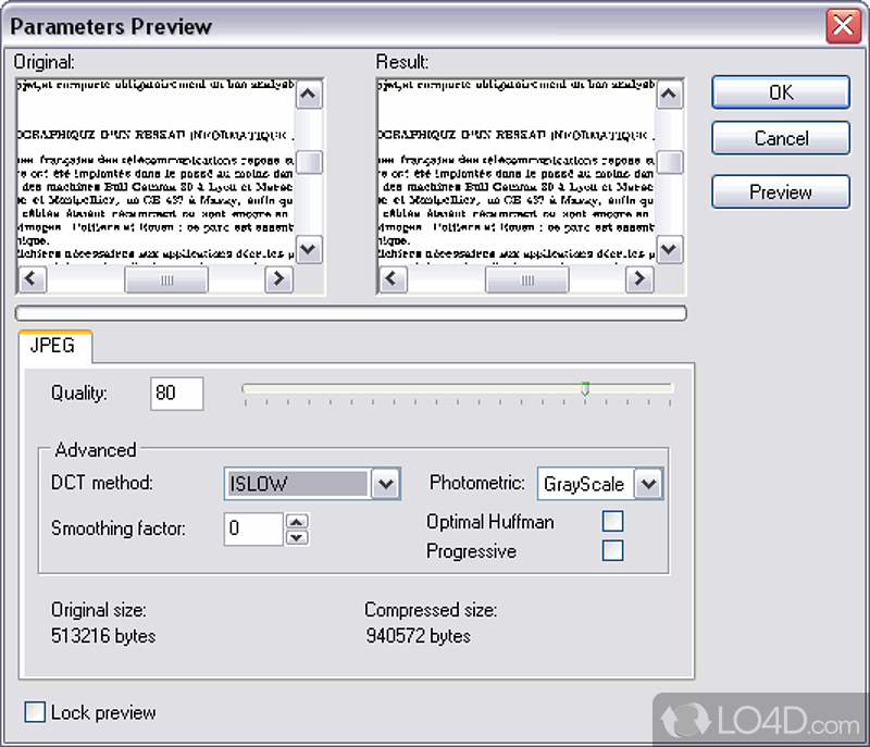 Large, mutli-page documents accepted - Screenshot of Able Fax Tif View