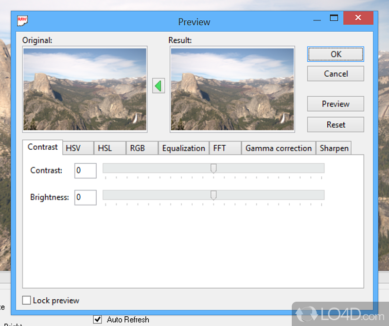 Able RAWer: User interface - Screenshot of Able RAWer