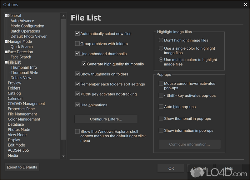 Useful keyboard shortcuts - Screenshot of ACDSee