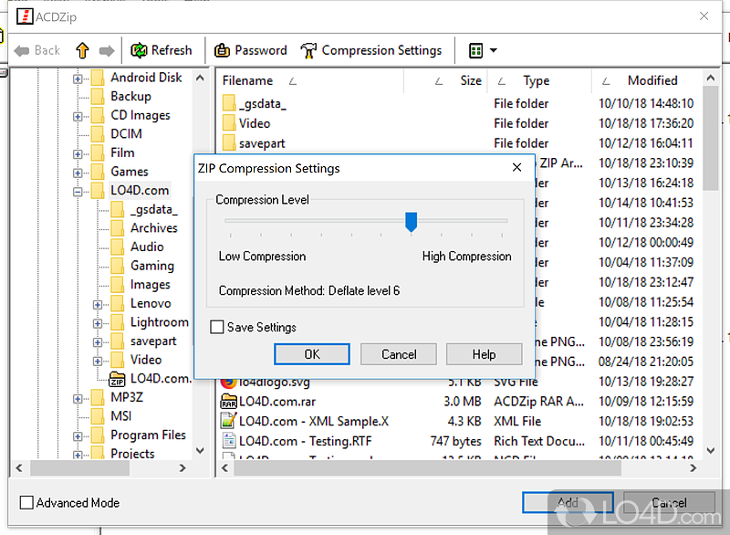 ACDZip screenshot