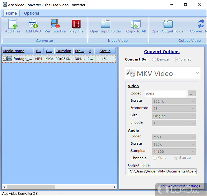 Ace Video Converter screenshot