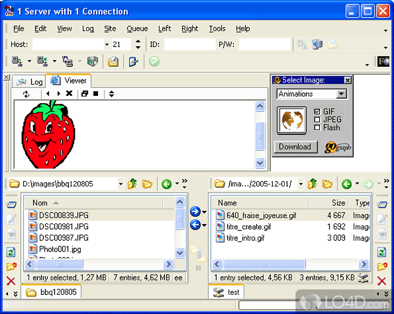 AceFTP: User interface - Screenshot of AceFTP
