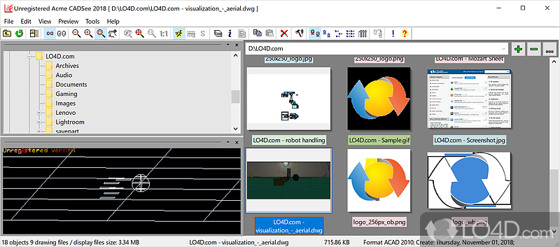 View CAD drawings on computer and quickly find them using a built-in file navigator - Screenshot of Acme CADSee