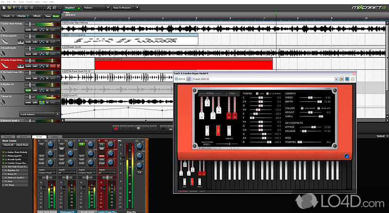 Acoustica Mixcraft: User interface - Screenshot of Acoustica Mixcraft