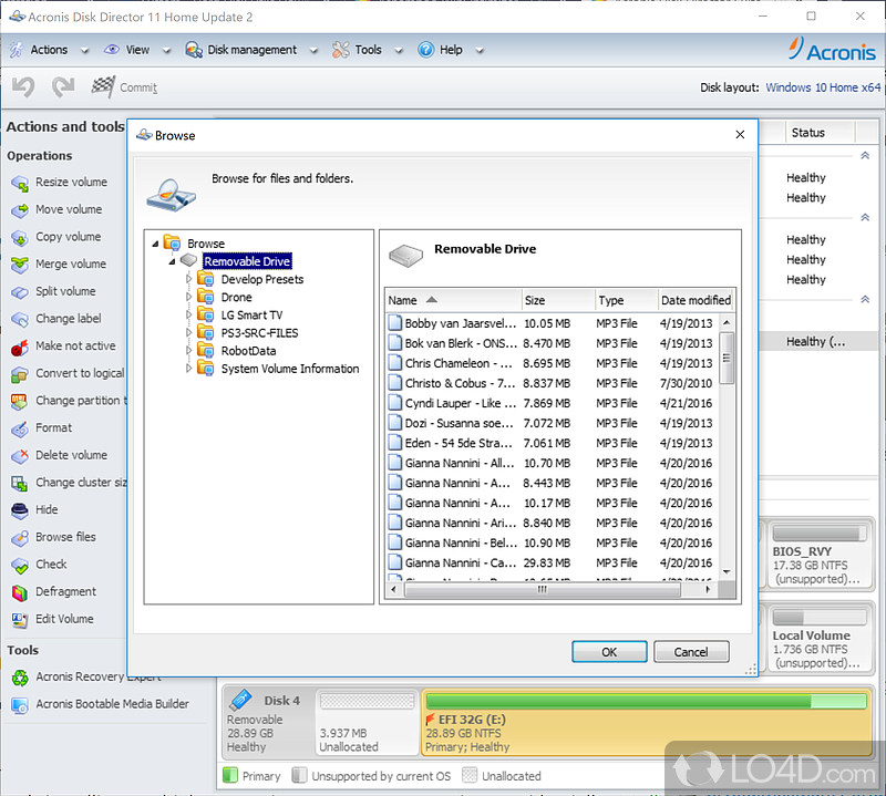 Complete partition tool - Screenshot of Acronis Disk Director Suite