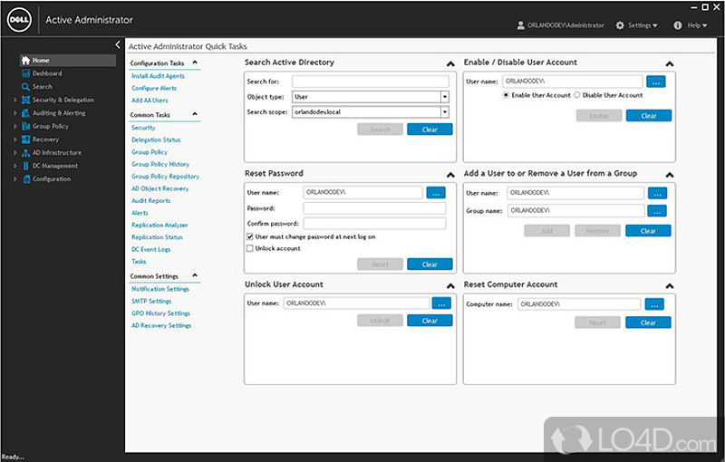 Active Directory Management - Screenshot of Active Administrator