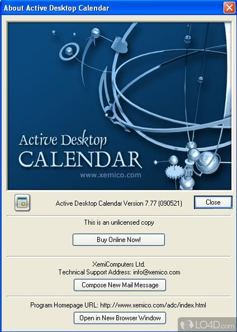 Active Desktop Calendar Screenshots