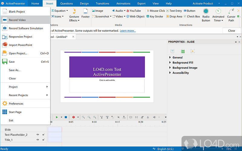 ActivePresenter Free: SnagIt - Screenshot of ActivePresenter Free