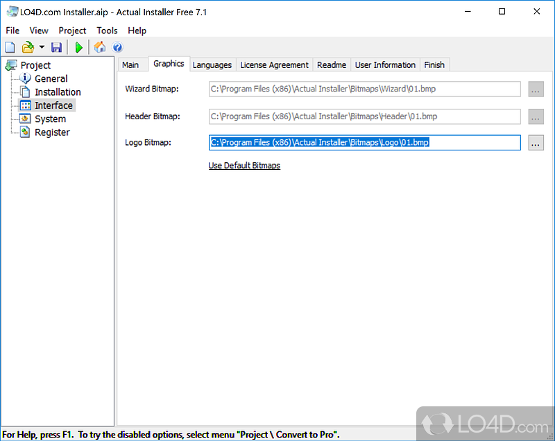 Create installation packages for Windows programs - Screenshot of Actual Installer Free