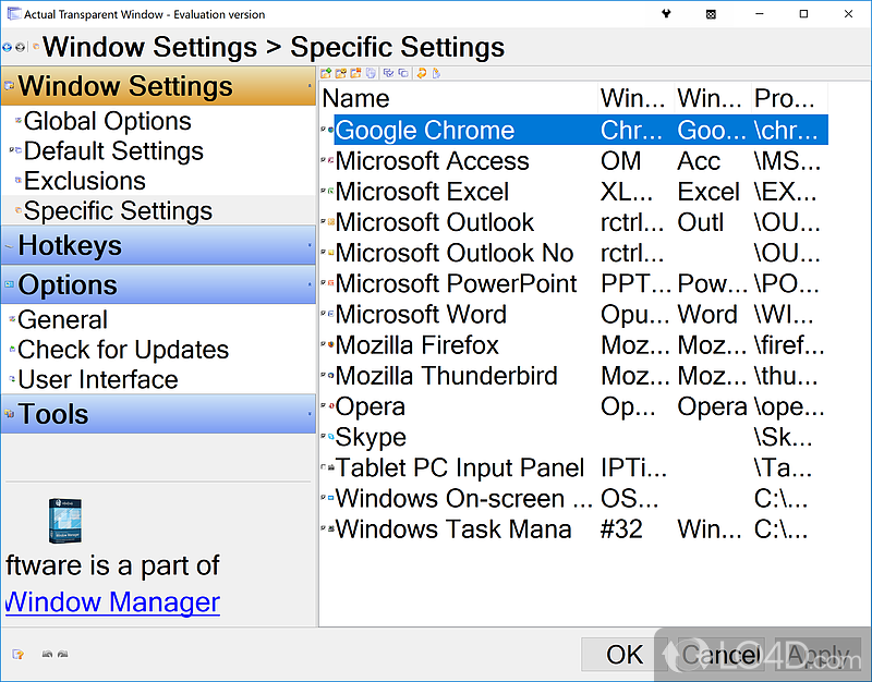 Actual Transparent Window: Microsoft Word - Screenshot of Actual Transparent Window
