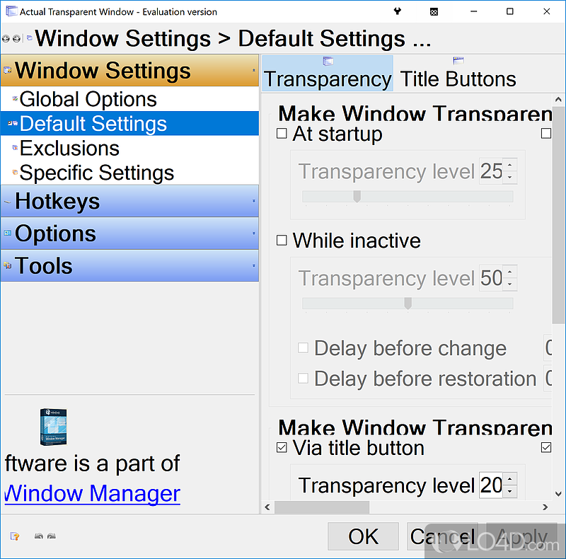 Feature-packed software solution that can quickly set - Screenshot of Actual Transparent Window