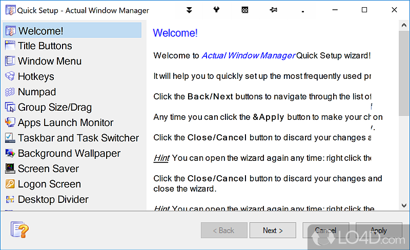 Actual Window Manager screenshot