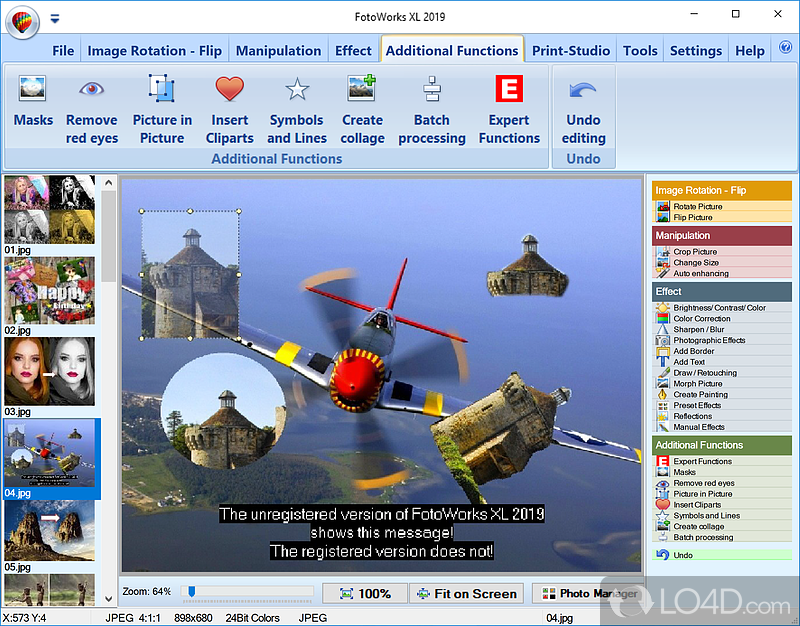 FotoWorks XL: User interface - Screenshot of FotoWorks XL