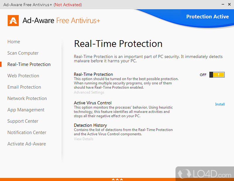 Quick, full and custom scans - Screenshot of Adaware Antivirus Free
