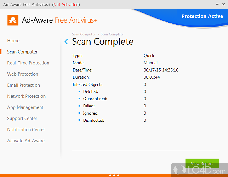 Superfast antivirus - Screenshot of Ad-Aware Total Security
