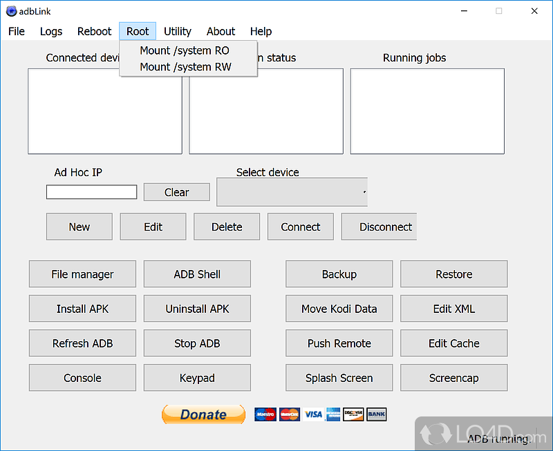Entails a medium-difficulty configuration - Screenshot of adbLink