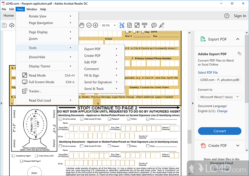 Universal compatibility - Screenshot of Adobe Acrobat Reader DC