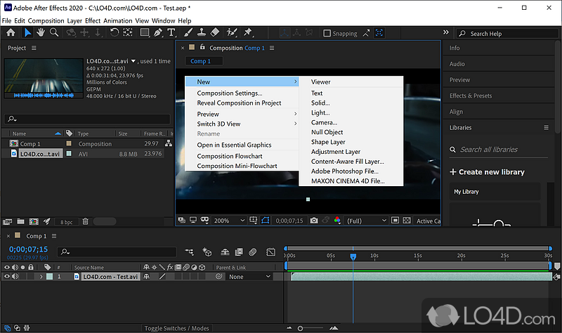 Time-consuming installation and a few tips - Screenshot of Adobe After Effects