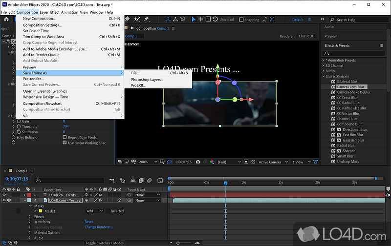 Adobe After Effects: Adobe Premiere - Screenshot of Adobe After Effects