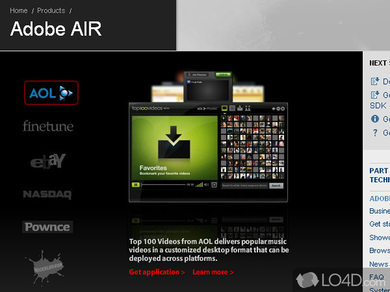 Cross-platform runtime that allows you to deploy cross-platform apps - Screenshot of Adobe AIR