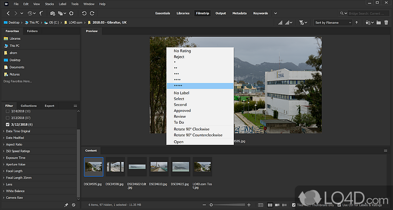 Adobe Bridge: Organization tool - Screenshot of Adobe Bridge