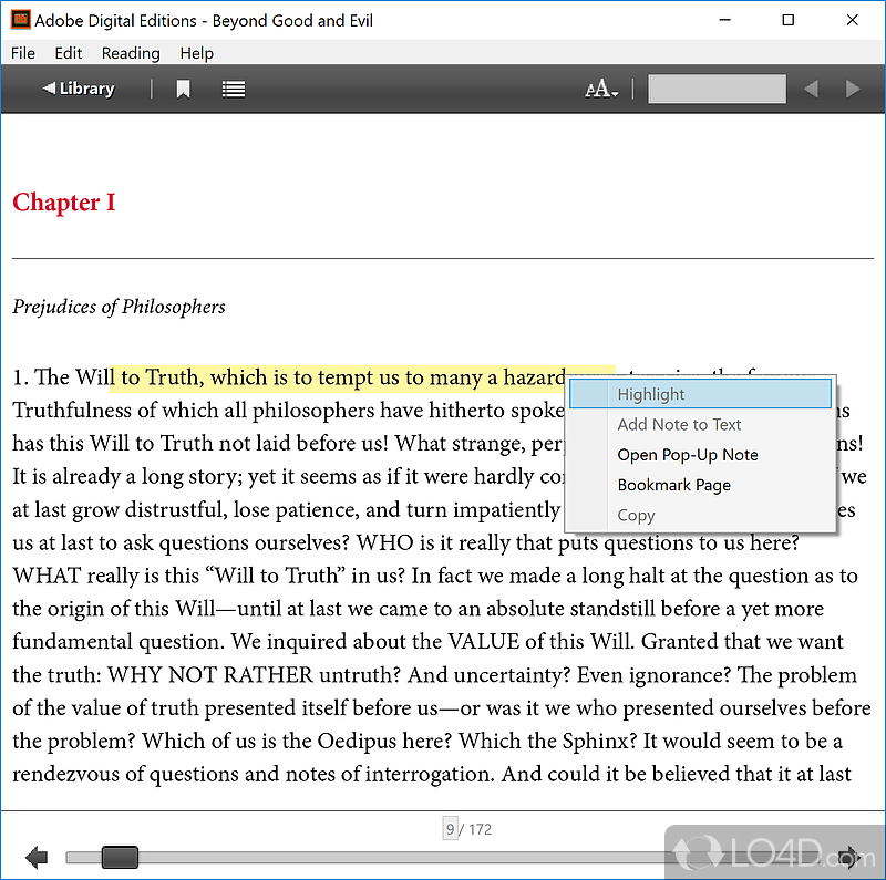 Basic ebook manager and reader from Adobe - Screenshot of Adobe Digital Editions