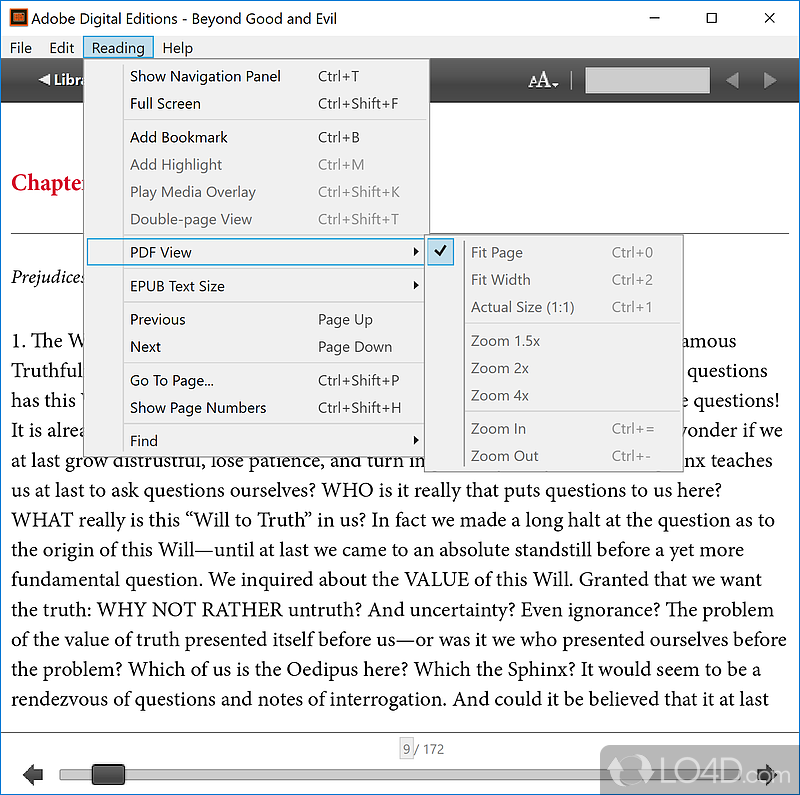 Adobe Digital Editions: Go Multi-lingual - Screenshot of Adobe Digital Editions