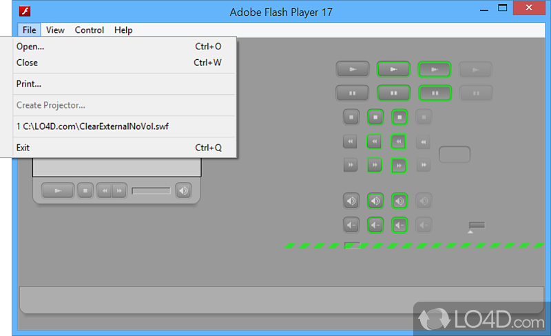 Helps diagnose and trace issues with Adobe Flash files - Screenshot of Adobe Flash Player Debugger