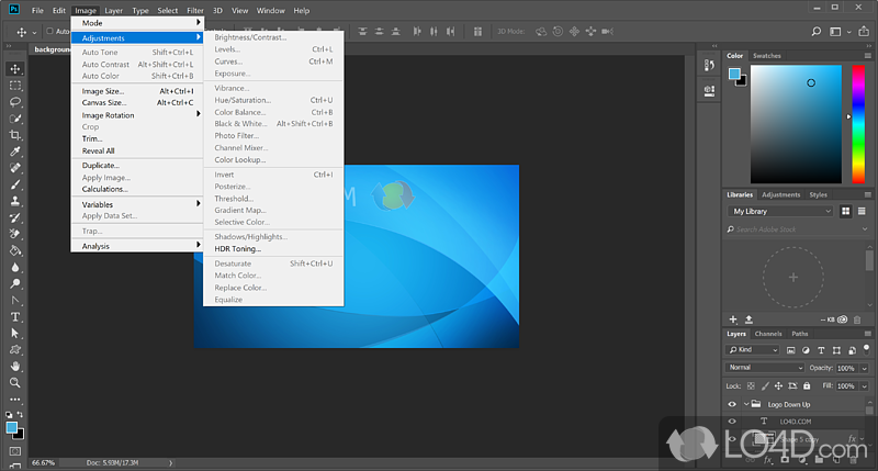 Available editions and differences between them - Screenshot of Adobe Photoshop CC