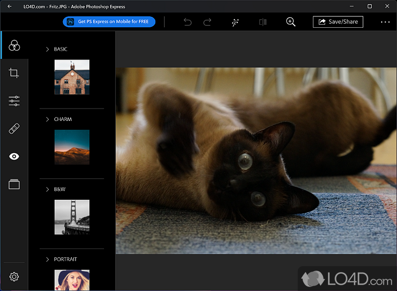 Have fun while editing photos on the go - Screenshot of Adobe Photoshop Express