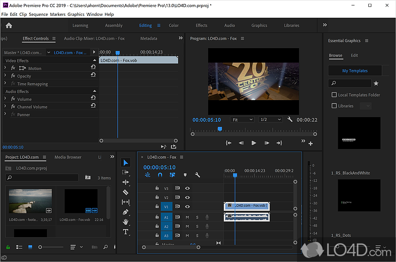Powerful processing through GPU power - Screenshot of Adobe Premiere Pro