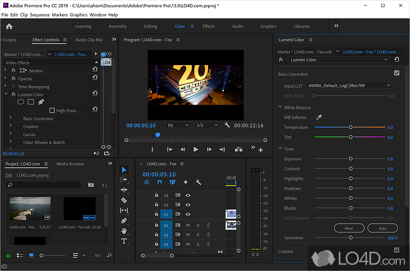Neat file support and collaboration with related products - Screenshot of Adobe Premiere Pro