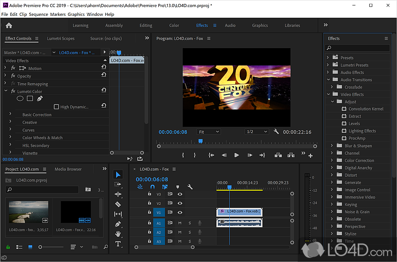 Advanced video editor - Screenshot of Adobe Premiere Pro