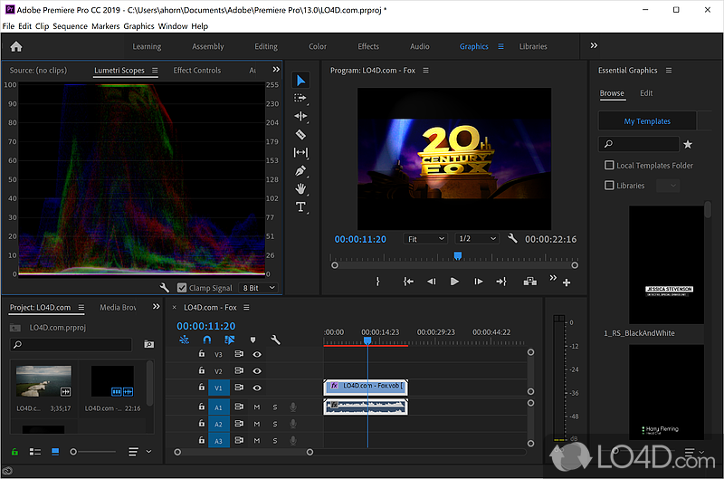 Adobe Stock Service - Screenshot of Adobe Premiere Pro