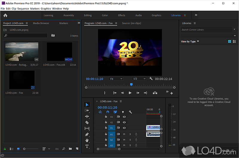 Adobe Premiere Pro: Sync Settings - Screenshot of Adobe Premiere Pro