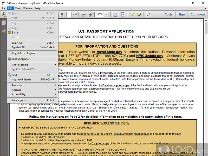 Practical PDF reading and navigation controls with some editing features - Screenshot of Adobe Reader XI