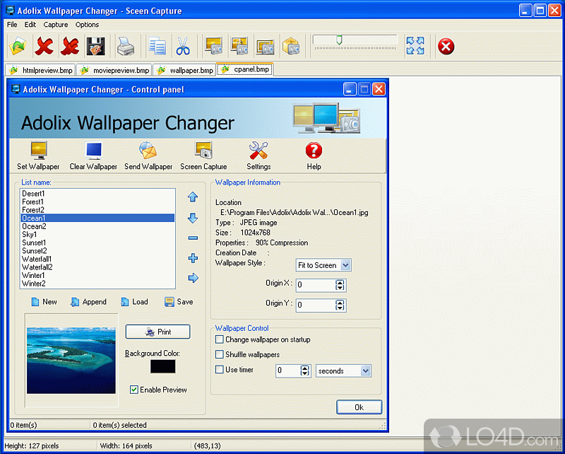 Free and automatic desktop wallpaper changer - Screenshot of Adolix Wallpaper Changer