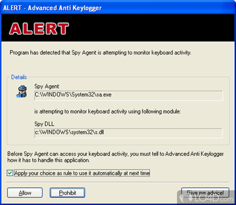 Advanced Anti Keylogger screenshot