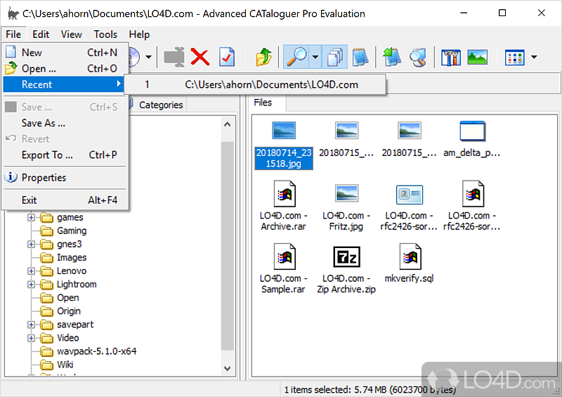 Advanced CATaloguer Pro screenshot