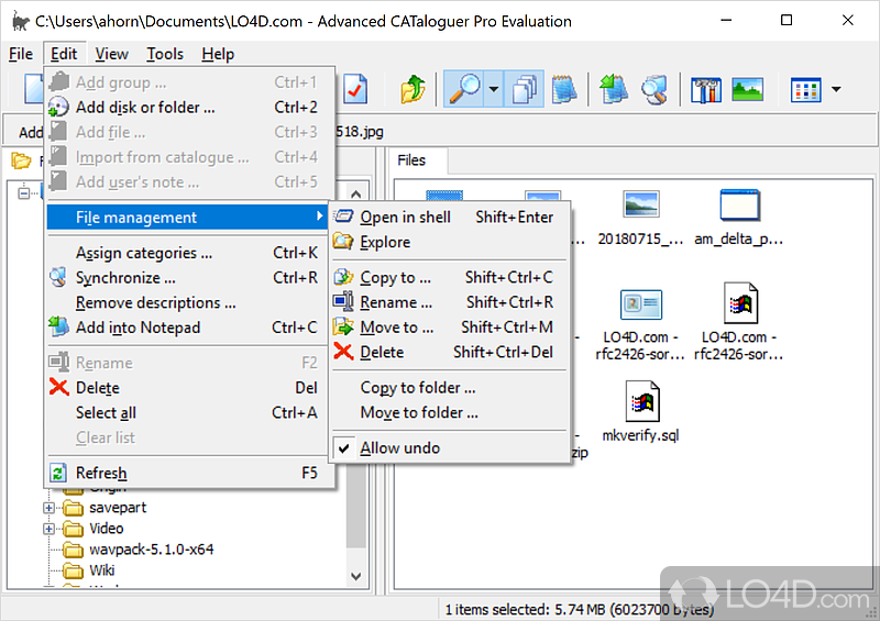 Advanced CATaloguer Pro screenshot