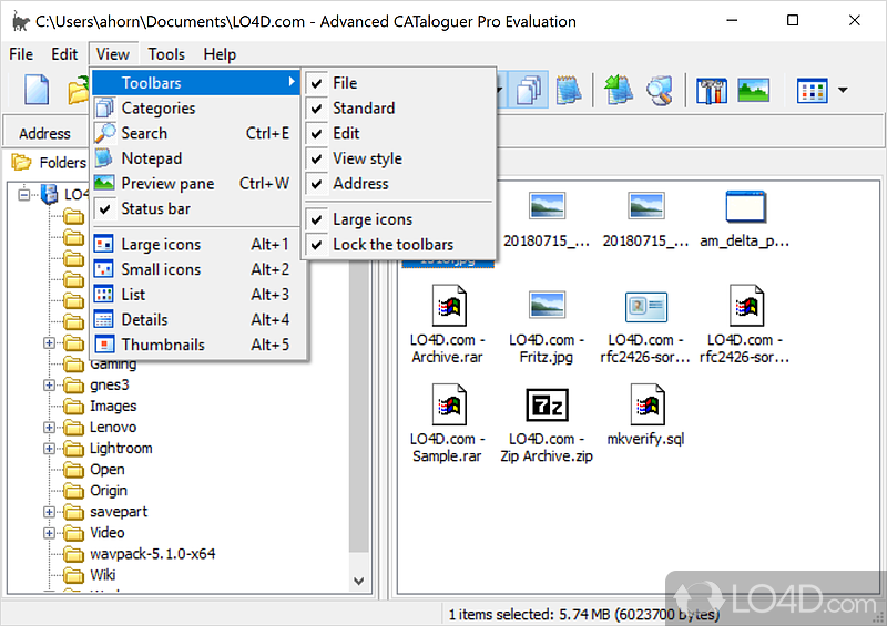 Advanced CATaloguer Pro screenshot