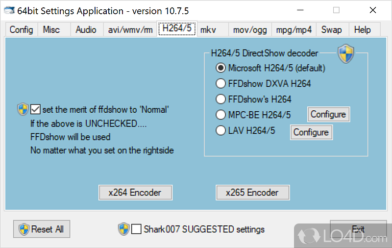 Enjoy full playback of all of your media files without breaking your system - Screenshot of ADVANCED Codecs