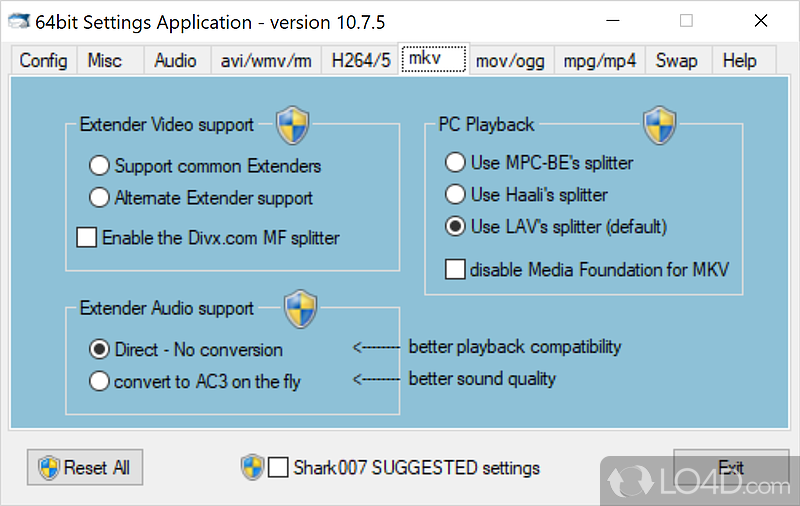 ADVANCED Codecs: 7-Zip - Screenshot of ADVANCED Codecs