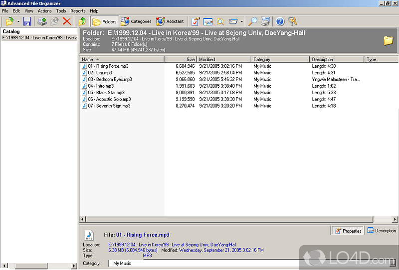 Sort out files stored on all kinds of removable media and on your hard drive - Screenshot of Advanced File Organizer