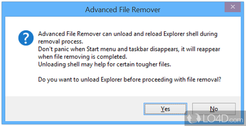 A powerful player on the market - Screenshot of Advanced File Remover